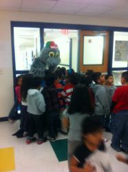 Willy with students at Treasure Hills Elementary